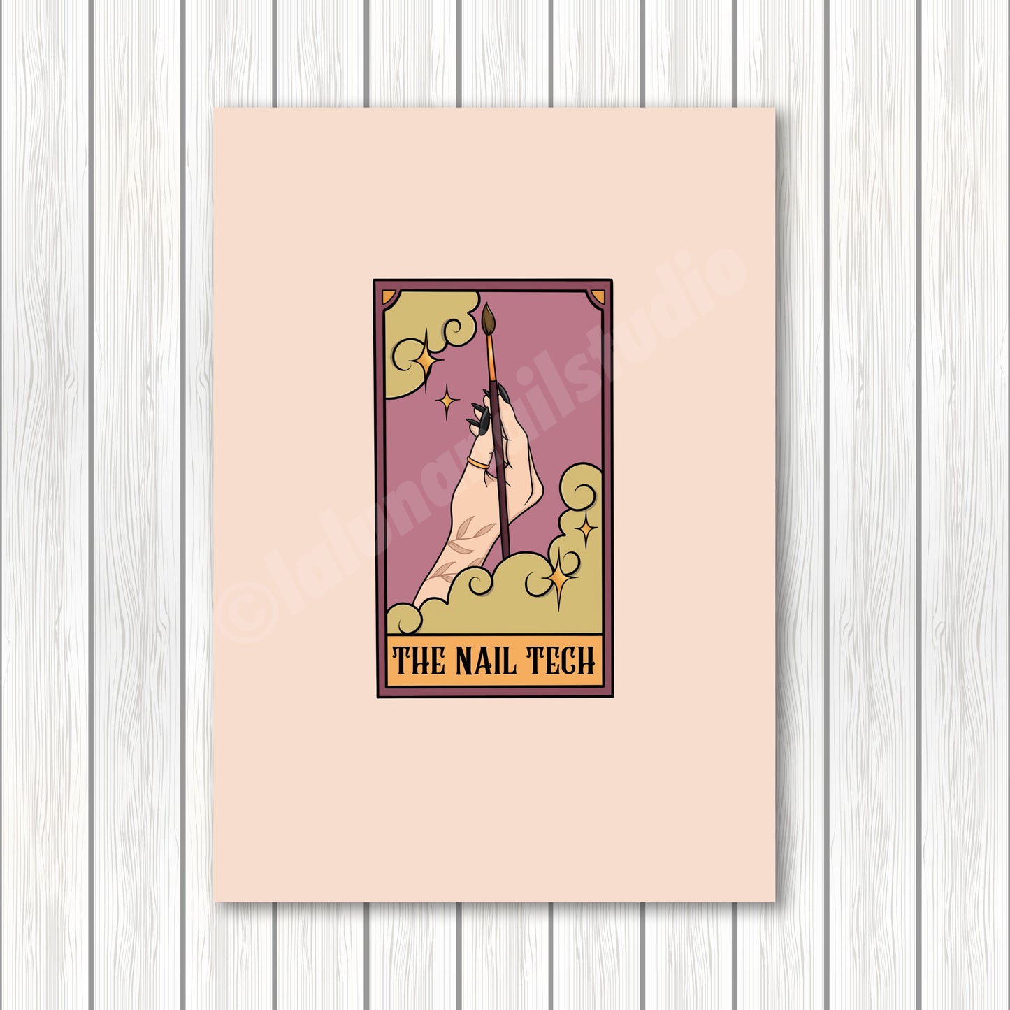 The Nail Tech Tarot Card A4 Art Print