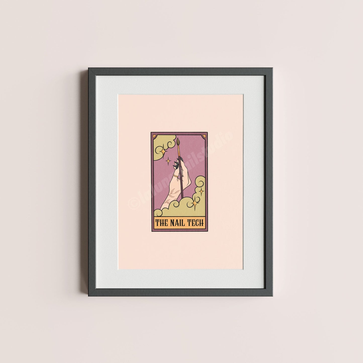 The Nail Tech Tarot Card A4 Art Print